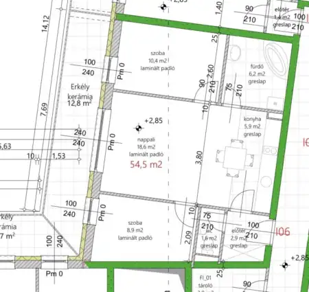 Eladó téglalakás, Vámosszabadi 2 szoba 54 m² 54.57 M Ft